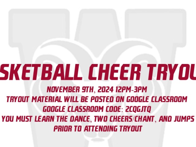 Basketball Cheer Tryouts