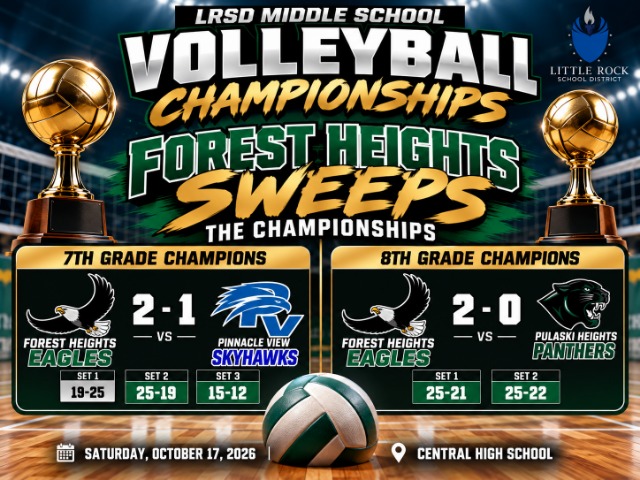 Forest Heights Sweeps the Middle School Volleyball Championships