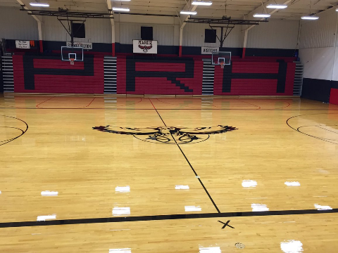 Brand new basketball floor is finished!