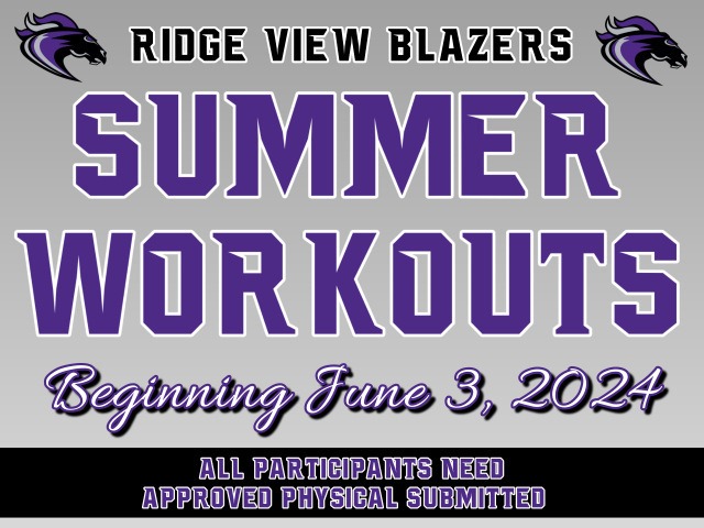 Summer Workouts Announced