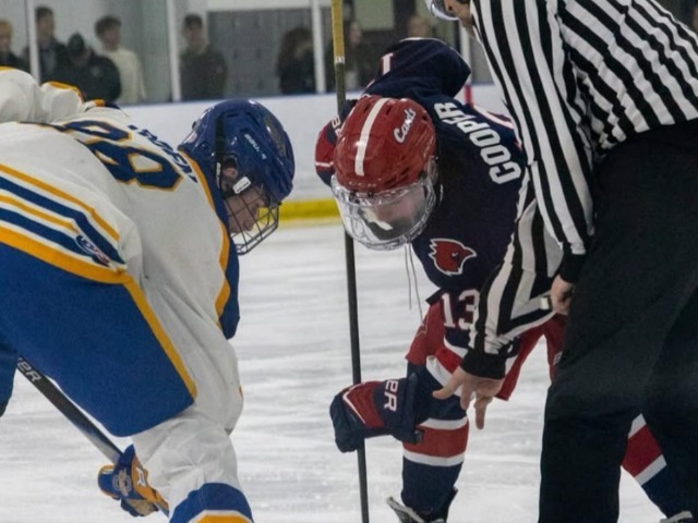 #88 goes head to head in puck drop.