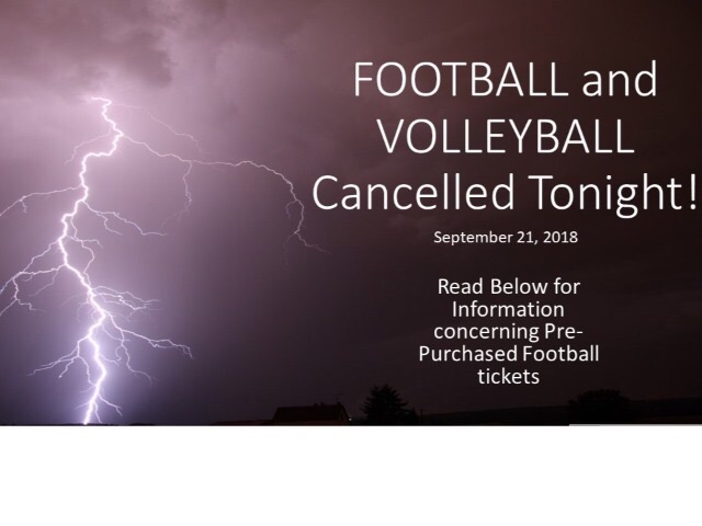 Trinity Football and Volleyball CANCELLED Tonight