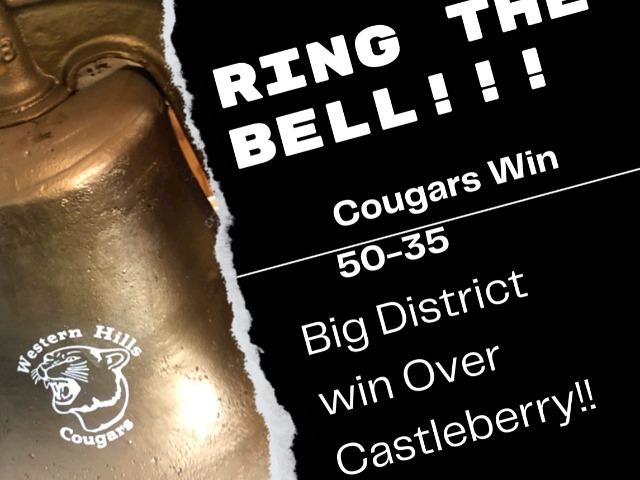 Cougars improve to 5-2 on the season!  Big win over Castleberry