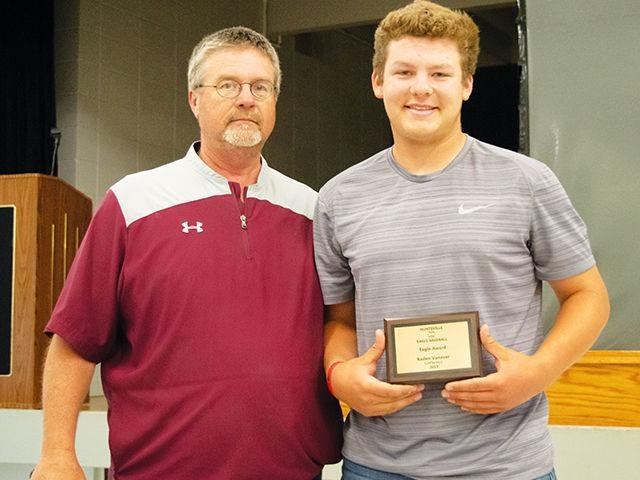 Kaden Vanover given Eagle Award during baseball banquet
