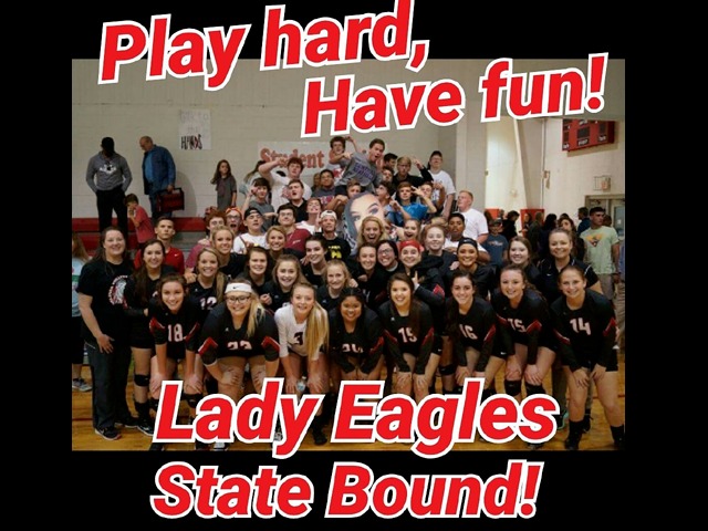 Good luck to the Lady Eagles as they head to State today at Harrison! 
