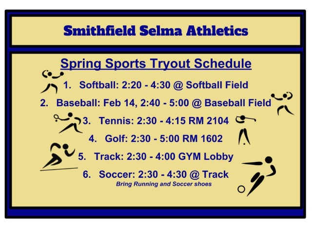 Spring Sports Tryouts