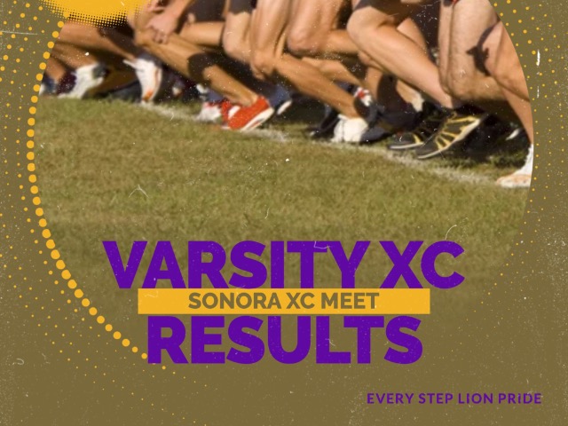 Varsity XC Results from Sonora Meet