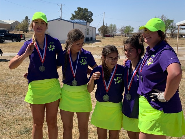 Lady Lions Win 2nd at District Golf