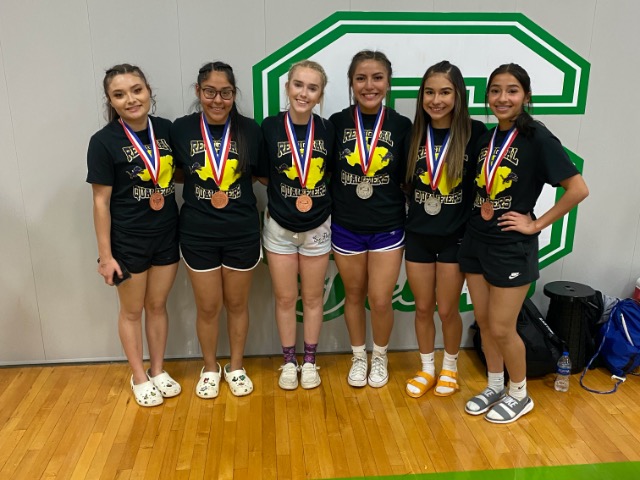 Varsity Lady Lion Medalists at Regional Powerlifting Meet