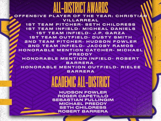 ALL DISTRICT BASEBALL 