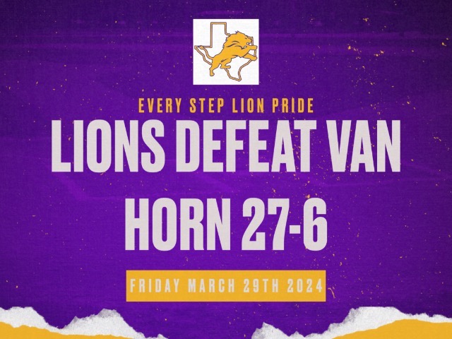 Lions Defeat Van Horn 27-6