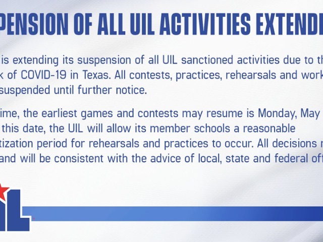 UIL Suspends All Activities