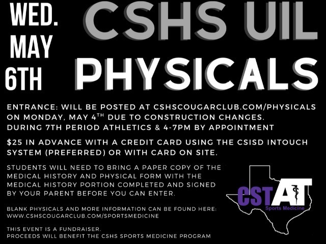 CSHS UIL Physicals