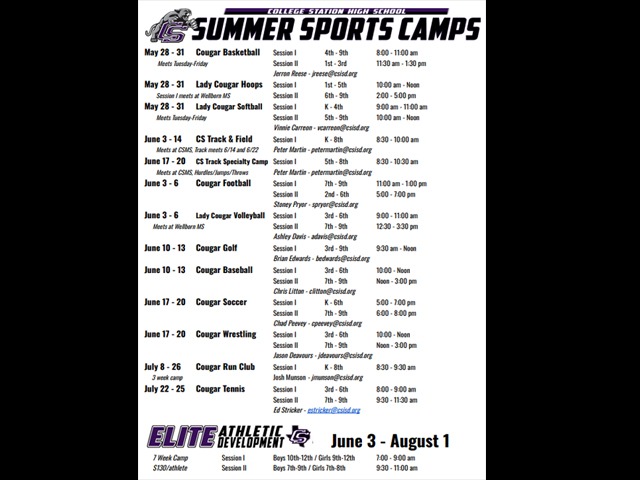 2024 Summer Sports Camps image 