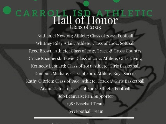 Hall of Honor Week has arrived!