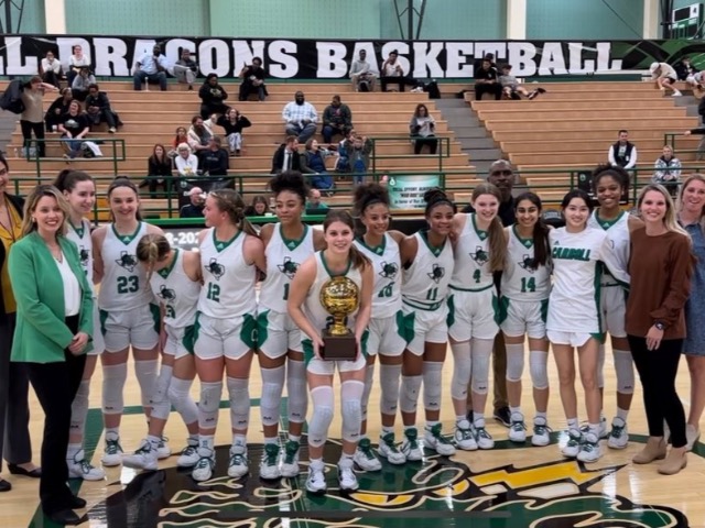 Lady Dragons clinch third straight district championship
