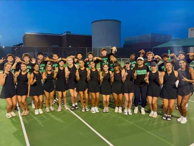 Image for Dragon Team Tennis dominates District with undefeated mark to claim title Dragon Team Tennis dominates District with undefeated mark to claim title
