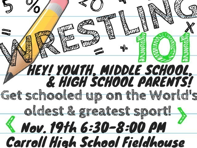 Wrestling 101  Nov 19  6:30 - 8 pm