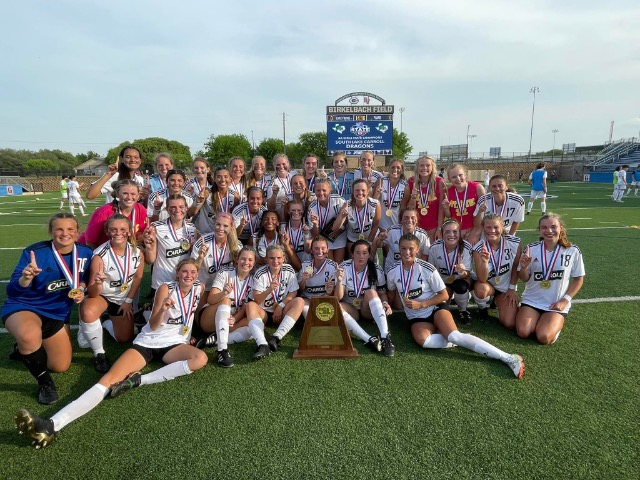Lady Dragon Soccer dominates Rockwall and captures third State ring