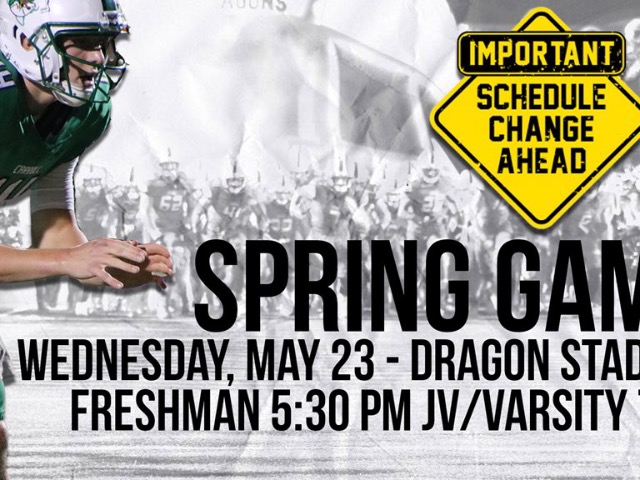 Dragon  Spring Football date and time change