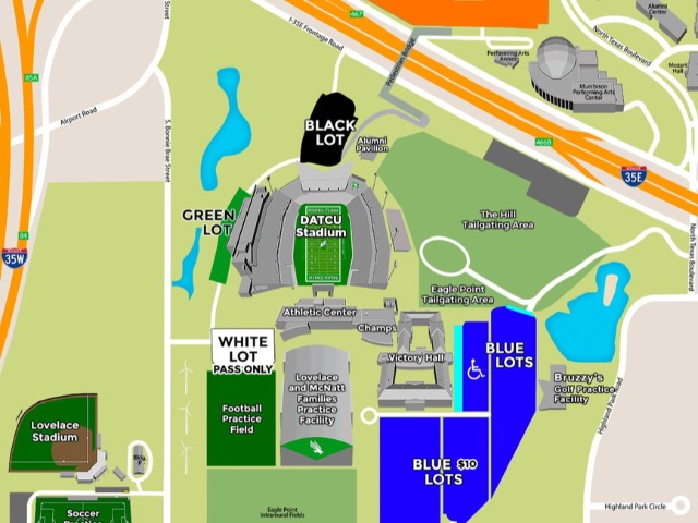 Here's everything you need to know about where to park on Saturday at UNT