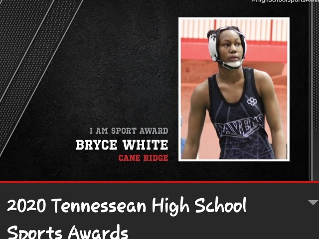 Image for Bryce White Wins 2020 Tennessean High School I AM SPORT AWARD