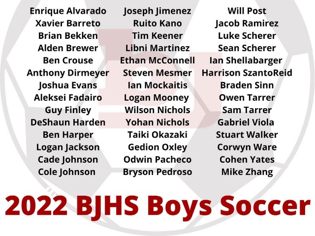 2022 Boys Soccer Team