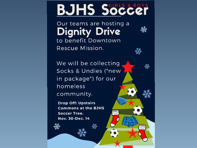 Soccer Team sponsors Dignity Drive for our homeless community