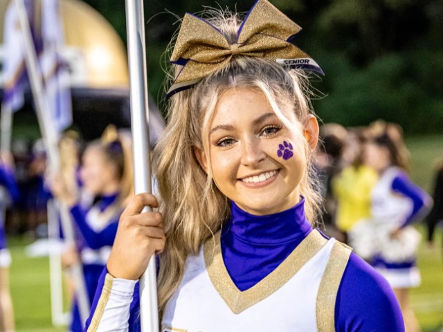 Lone Senior Cheer Cat Dedicated To Sport