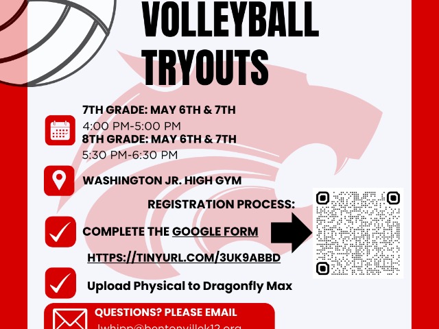 Upcoming 7th & 8th Grade Tryouts