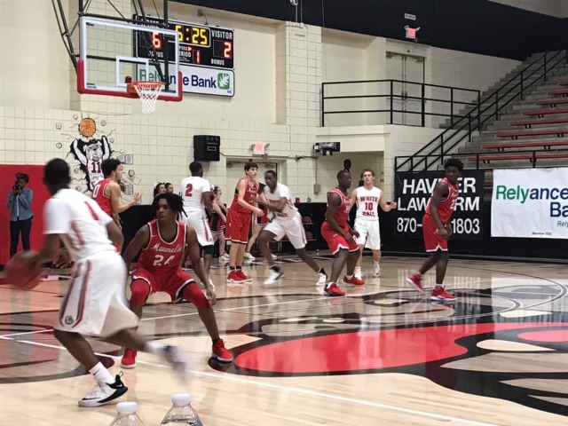 The HS Boys Basketball team goes down to Maumelle 66-55