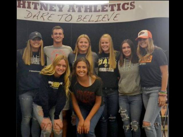 Whitney holds signing day for student-athletes
