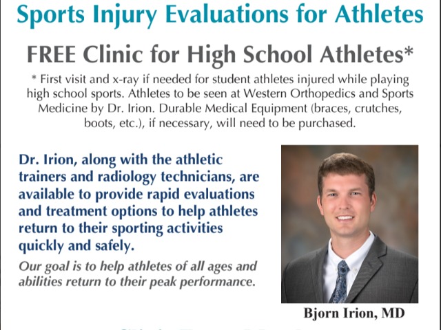 FREE Clinic for HIgh School Athletes
