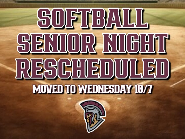 Softball Senior Night Schedule Change