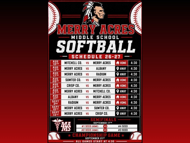 2026 Softball Schedule