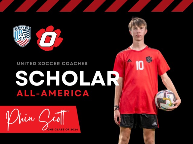 OHS Soccer Player Selected for National Scholastic Award 