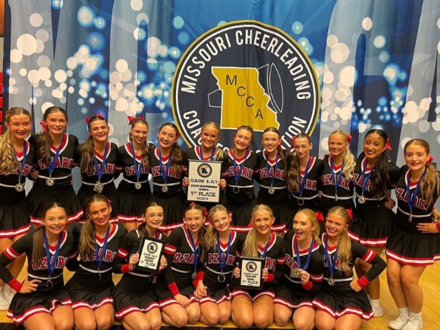 Ozark Cheer Team Wins Back-to-Back Game Day State Championships