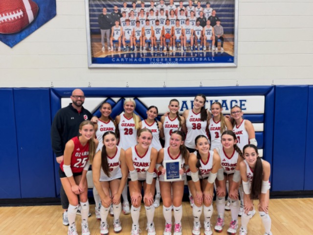 JV Volleyball Goes Undefeated, Takes First at Carthage Tournament