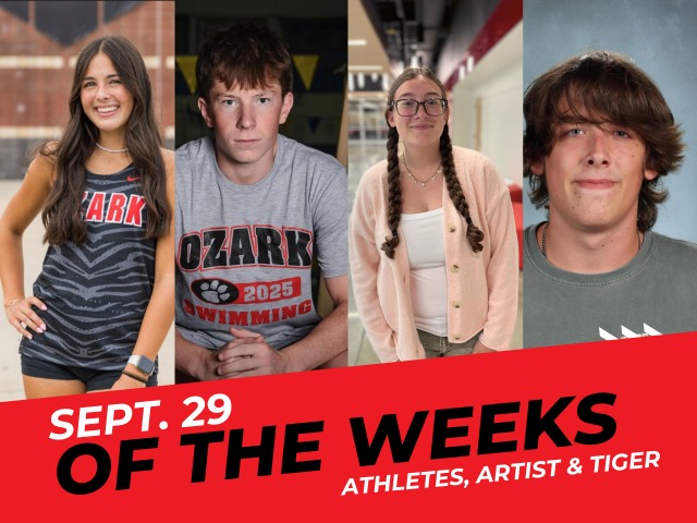 From left to right: athletes Sydney Lister & Christian Kropf; artist Kendall Nelson; and Tiger Marshall Conner