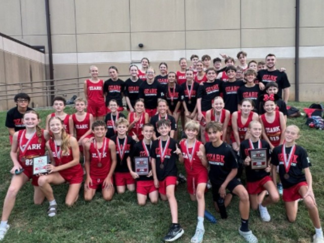 Ozark Junior High Cross Country Brings Home Three Team Trophies