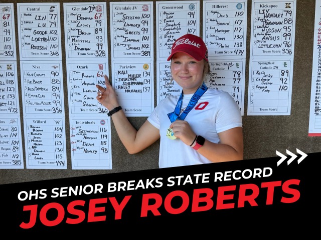 OHS Senior Breaks State Record Josey Roberts 