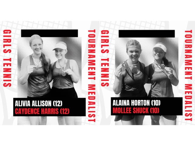 Ozark Girls Tennis Medals at Republic JV Tournament