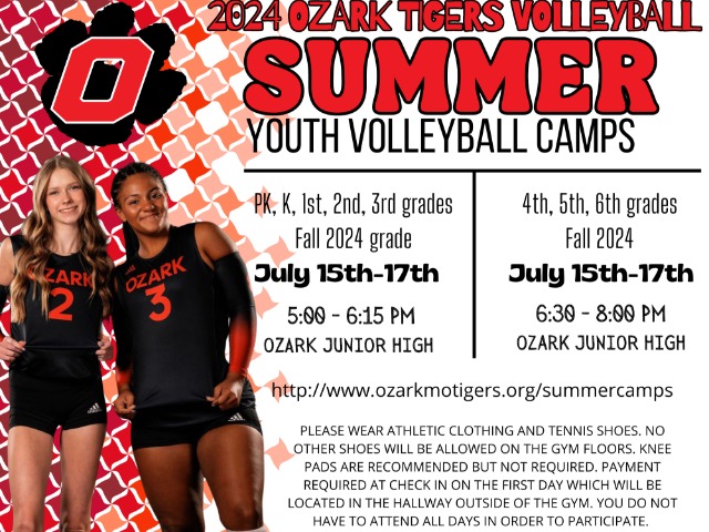 Ozark Summer Youth Volleyball Camps