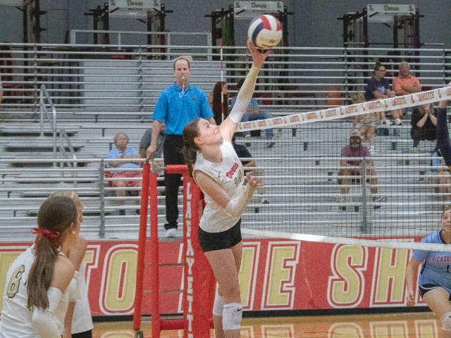 Lafayette volleyball wins home opener