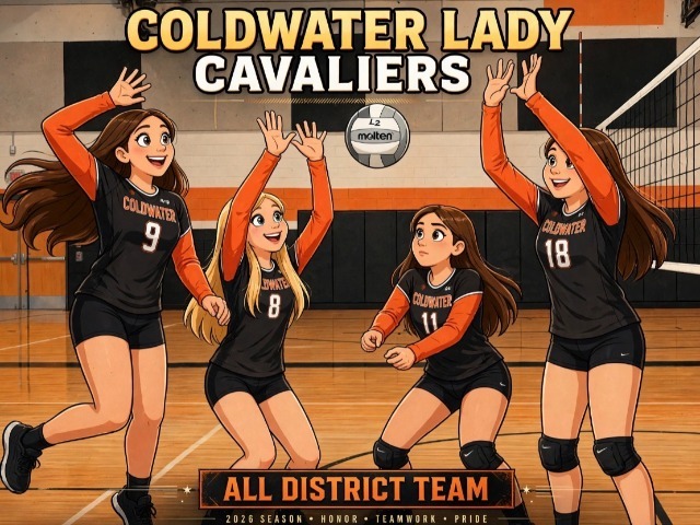 Coldwater Volleyball Players earn All District 8 Honors