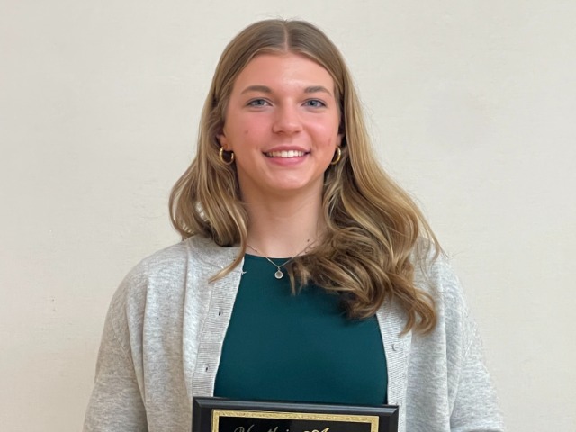 Claire Bertke receives award from Coldwater Chamber of Commerce