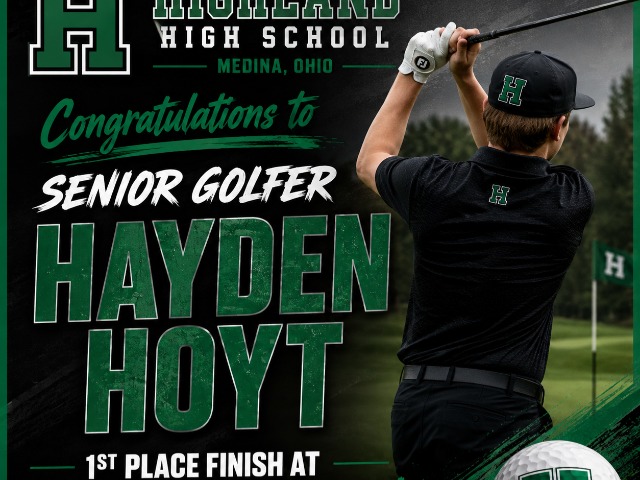 Highland Hornet Logo / Hayden Hoyt wins Brunswick varsity golf invitational