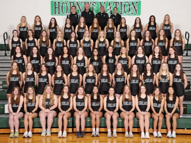Girls track team photo after winning Nikki Reynolds Invitational 2026