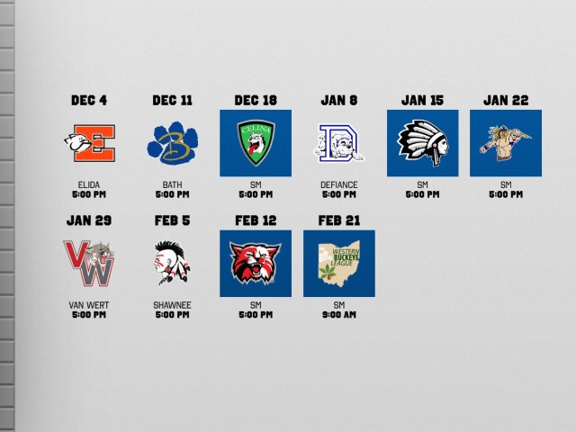 MHS/MS Boys Wrestling WBL Schedule