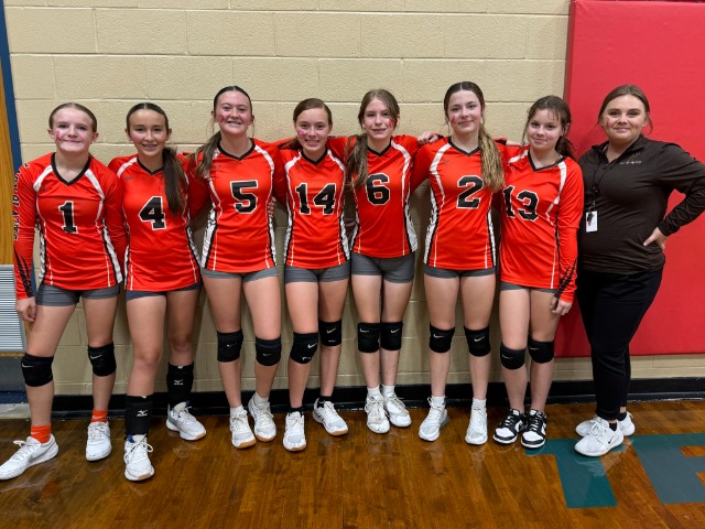 NT 8th grade volleyball lost 2-0 against a tough second seed 8th grade Tri Village team